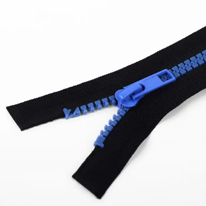 Молния &laquo;Трактор&raquo;, №5, разъёмная, замок автомат, 70 см, чёрная, синяя