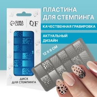 Пластина для стемпинга металлическая &laquo;Градиент&raquo;, 12 &times; 6 см