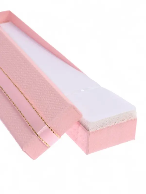 Набор короборчек подарочных 6 шт.  под браслет/цепочку/часы, 21*4*2, цвет розовый с перламутровым бл