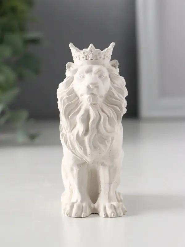 Фигура &laquo;Лев в короне&raquo;, 9&times;4&times;6.5 см, гипс