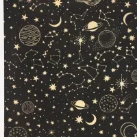Бумага упаковочная глянцевая &laquo;Космос&raquo;, 70 &times; 100 см