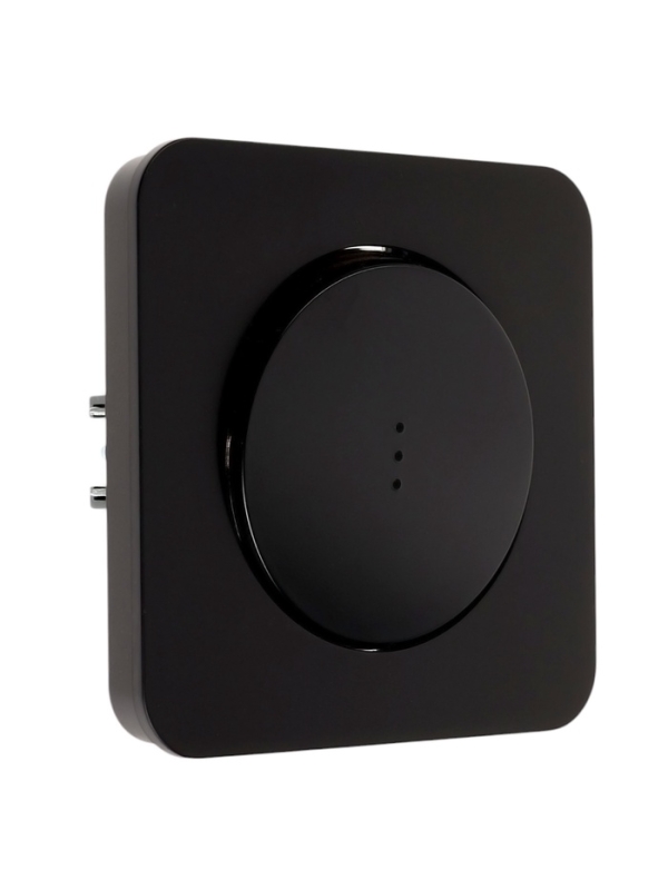 Выключатель, серия "Circular", 10 А, 1 кл., с подсветкой, скрытый, черный