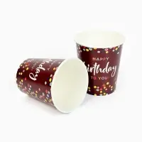 Стакан одноразовый бумажный &laquo;Happy Birthday&raquo; , конфетти 250 мл