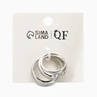 Набор колец 3 шт "Новый стиль" минимализ линий, размер МИКС, цвет серебро