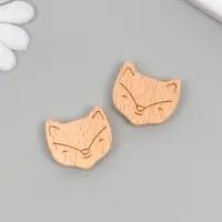 Бусина для творчества дерево "Лисенок" 2,8х2,5 см