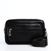 Сумка мужская через плечо, искусственная кожа, цвет чёрный Сумка мужская через плечо, искусственная кожа, цвет чёрный