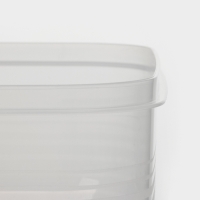 Контейнер пластиковый с крышкой Flexo, 2,7 л, цвет прозрачный, крышка красная