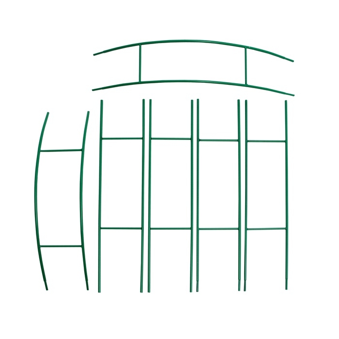 Арка садовая, 240&times;125&times;20 см, для вьющихся растений, металлическая, зелёная