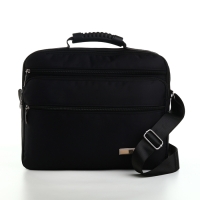 Сумка деловая на молнии, 3 наружных кармана, цвет чёрный Сумка деловая на молнии, 3 наружных кармана, цвет чёрный