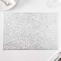 Салфетки сервировочные на стол Доляна &laquo;Астра&raquo;, 45&times;30 см, 4 шт, цвет серебро