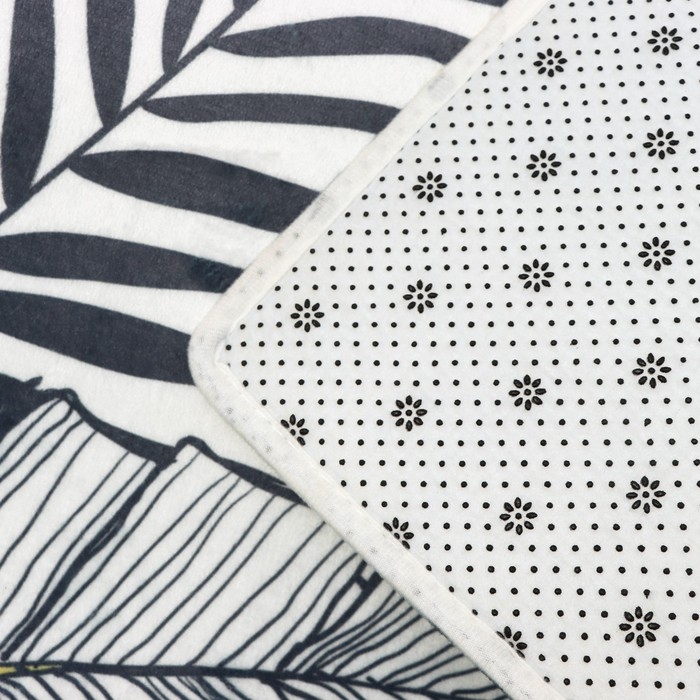 Коврик для ванной и туалета Доляна &laquo;Листья&raquo;, 45&times;120 см