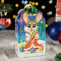 Подарочная коробка "Заяц - Кот" неон, 11&times;5.8&times;20.5 см