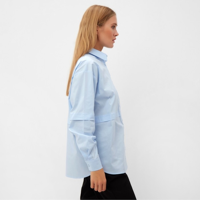 Блузка женская MINAKU: Casual Collection цвет голубой, р-р 50 Блузка женская MINAKU: Casual Collection цвет голубой, р-р 50