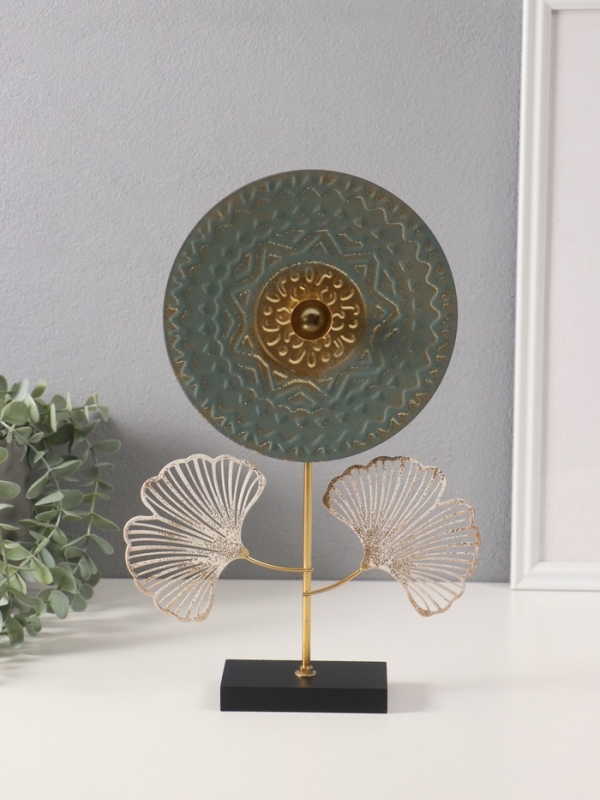 Сувенир металл "Круглый цветок" 6х19,5х32 см