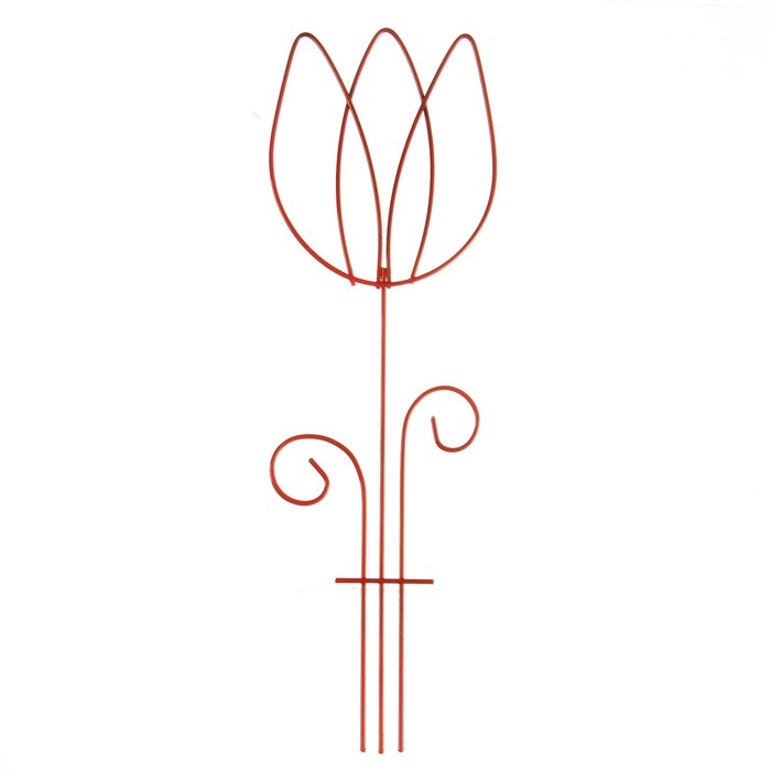 Шпалера, 45&times;15&times;0.3 см, металл, зелёная, &laquo;Тюльпан&raquo;, цвет МИКС