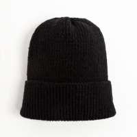 Шапка женская MINAKU с отворотом, размер 54-56, цвет чёрный