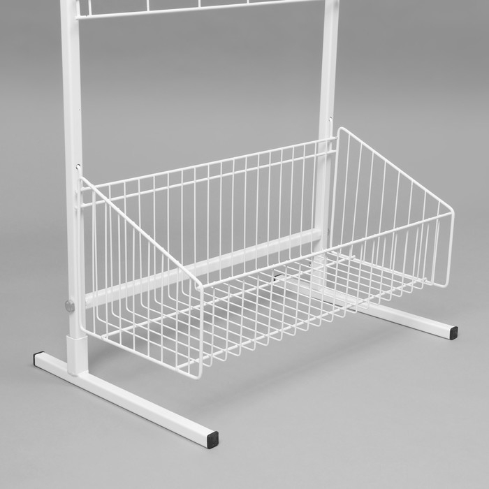 Стойка прикассовая, с крючками, 64&times;50&times;185 см, цвет белый