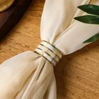 Кольца для салфеток (набор 4 шт) "Браслет" 4,5х4,5х2,5 см, латунь