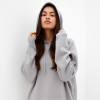 Джемпер женский MIST с капюшоном, серый, onesize (44-48) Джемпер женский MIST с капюшоном, серый, onesize (44-48)