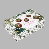 Набор подарочных коробок 6 в 1 &laquo;Новогодние шары&raquo;, 20 х 12.5 х 7.5 &ndash; 32.5 х 20 х 12.5 см, Новый год