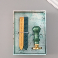 Сургучный набор "Ёлка" печать, ручка, сургуч 12,5х10х3,6 см