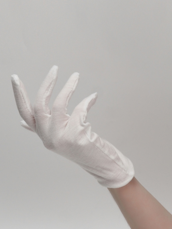 Перчатки хлопковые пара р-р L бел пакет