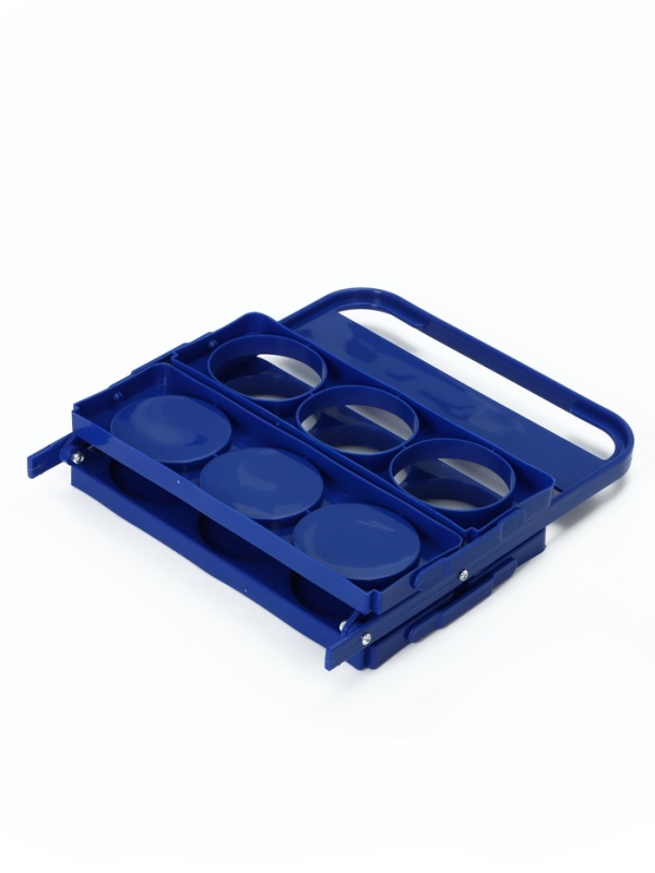Переноска, подставка для 6 бутылок, 33 х 27,2 х 18 см, внутренний диаметр 7,8 см, синий