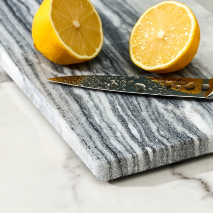 Доска для подачи Magistro Graystone, 38&times;18 см, из мрамора, цвет серый