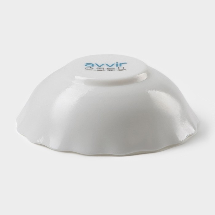 Салатник &laquo;Дива&raquo;, 430 мл, d=15,5 см, стеклокерамика, цвет белый