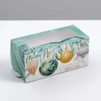 Коробка для макарун &laquo;Счастливого года&raquo; 12&times;5.5&times;5.5 см