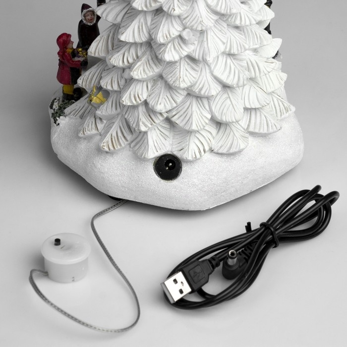 Светодиодная фигура «Ёлка» 10 × 23 × 10 см, полистоун, батарейки ААх3 (не в комплекте), USB, свечение тёплое белое Светодиодная фигура «Ёлка» 10 × 23 × 10 см, полистоун, батарейки ААх3 (не в комплекте), USB, свечение тёплое белое