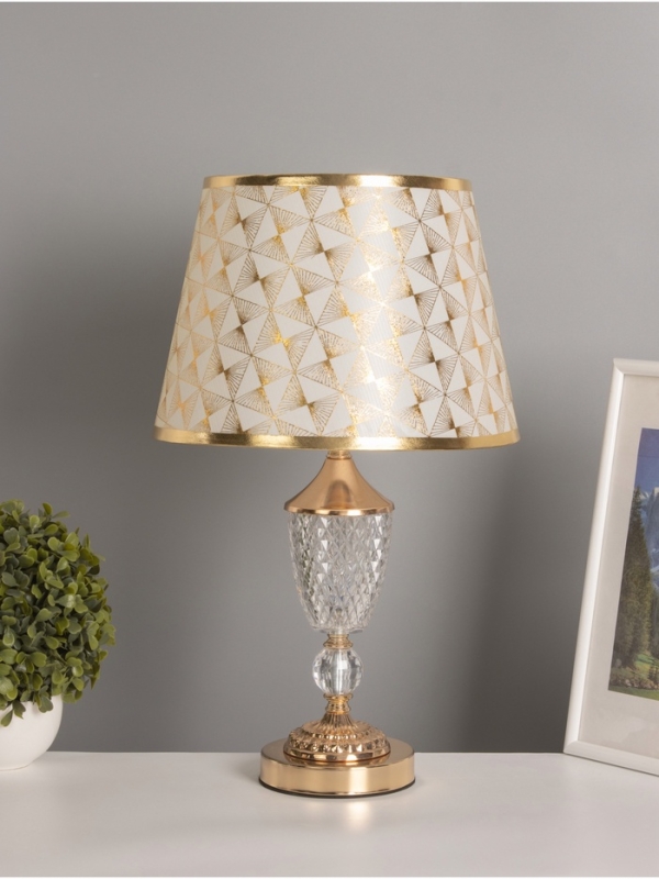 Лампа настольная &laquo;Премьер&raquo; 1х40Вт Е27 + ночник 3Вт золото 27,5х27,5х46см