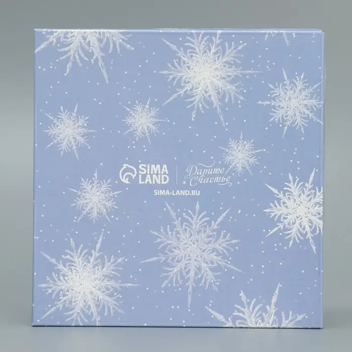 Коробка для кондитерских изделий с пластиковой крышкой &laquo;С Новым годом!&raquo;, 13 х 13 х 3 см