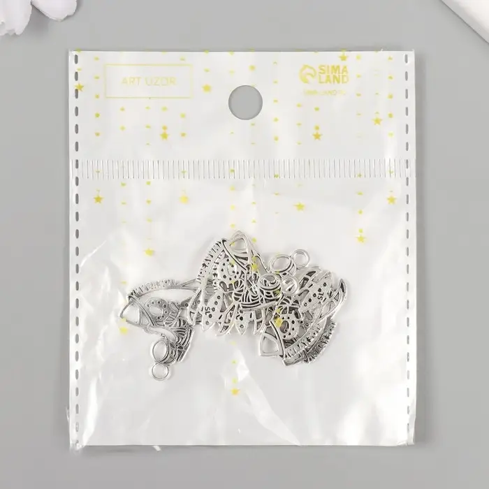 Металлический элемент, декоративная подвеска &laquo;Арт Узор. Космонавт на ракете: Поехали!&raquo;, 2.3&times;2.5 см