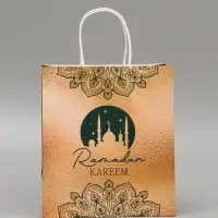 Пакет подарочный крафтовый Ramadan, 22 &times; 25 &times; 12 см