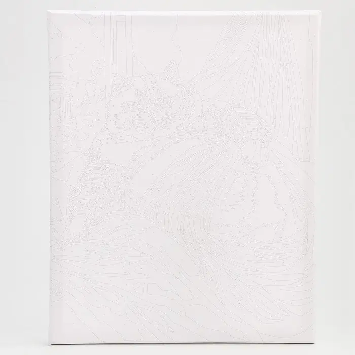 Картина по номерам на холсте с подрамником &laquo;Уставший кот&raquo; 40&times;50 см