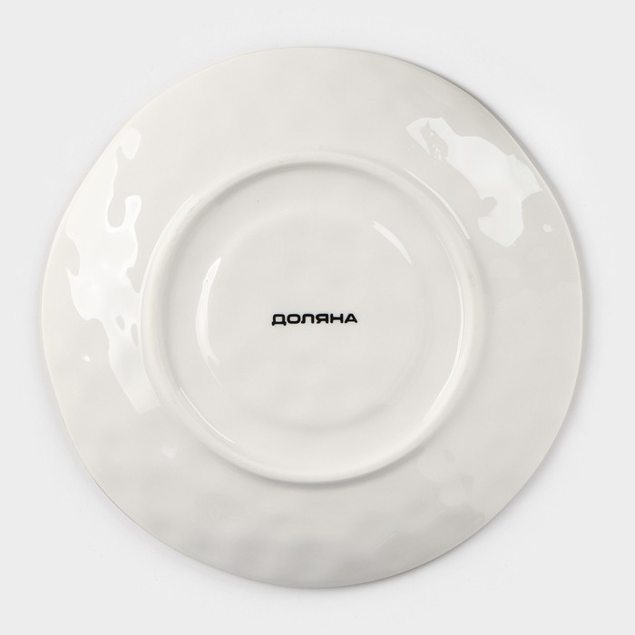 Чайная пара фарфоровая Доляна &laquo;Космос&raquo;, 2 предмета: чашка 250 мл, блюдце d=16 см, цвет красный