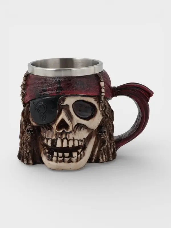 Кружка &laquo;Пират&raquo;, 400 мл, нержавеющая сталь, коричневая