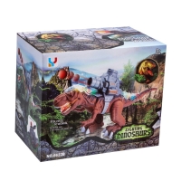 Динозавр &laquo;Рекс&raquo;, стреляет шарами, работает от батареек, свет и звук, цвет коричневый