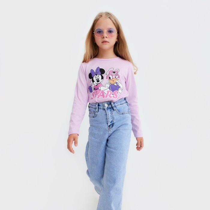 Футболка с длинным рукавом Stars, Disney, рост 122-128, лиловый