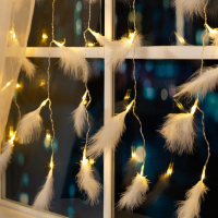 Гирлянда «Занавес» 3 × 1.4 м с насадками «Перья», IP20, прозрачная нить, 80 LED, свечение тёплое белое, 8 режимов, 220 В Гирлянда «Занавес» 3 × 1.4 м с насадками «Перья», IP20, прозрачная нить, 80 LED, свечение тёплое белое, 8 режимов, 220 В