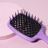 Расчёска массажная, широкая, вентилируемая, 8,4 &times; 20,5 см, цвет МИКС