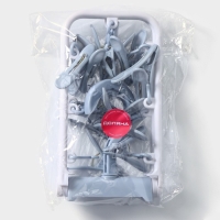 Сушилка для белья подвесная складная, 12 прищепок, 37&times;11&times;18 см, цвет серый