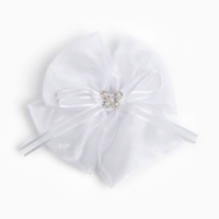 Выпускной. Бант для волос на резинке, белый, 15х14 см, Принцессы Выпускной. Бант для волос на резинке, белый, 15х14 см, Принцессы