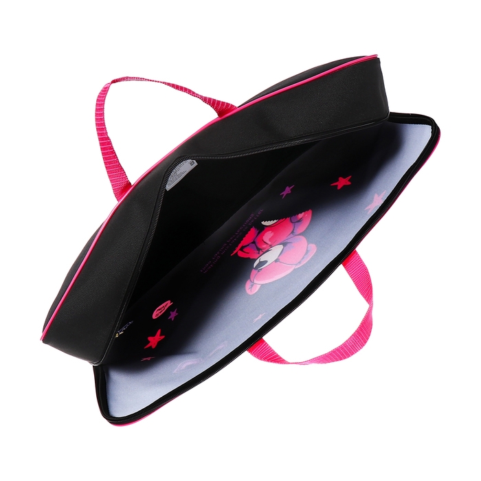 Папка А3 с ручками текстиль 75 мм 475*345 мм ПМД 3-22-4 дев Яркий мишка (тесьма) фоль 72964 Папка А3 с ручками текстиль 75 мм 475*345 мм ПМД 3-22-4 дев Яркий мишка (тесьма) фоль 72964