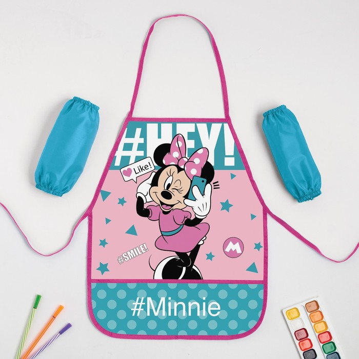 Фартук с нарукавниками детский Фартук с нарукавниками детский "Smile", Минни Маус, 49х39 см