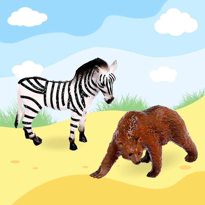 Набор животных «Дикие звери», 12 фигурок Набор животных «Дикие звери», 12 фигурок