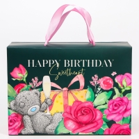 Пакет-коробка, 28 х 20 х 13 см "Happy Birthday", упаковка, Me To You Пакет-коробка, 28 х 20 х 13 см "Happy Birthday", упаковка, Me To You
