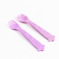 Набор детской посуды &laquo;Единорожек&raquo;, тарелка на присоске 250мл, вилка, ложка