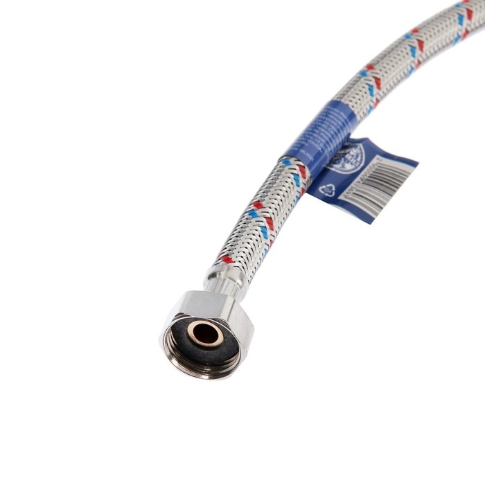 Подводка гибкая для воды ZEIN, 1/2", гайка-гайка, 40 см, с ключом для монтажа